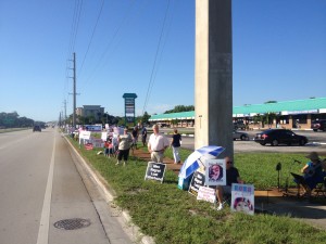 Planned Parenthood Protest Jensen Beach FL August 22 2015